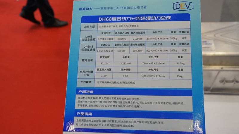 云內(nèi)動力DH45復合動力分流深混動力總成